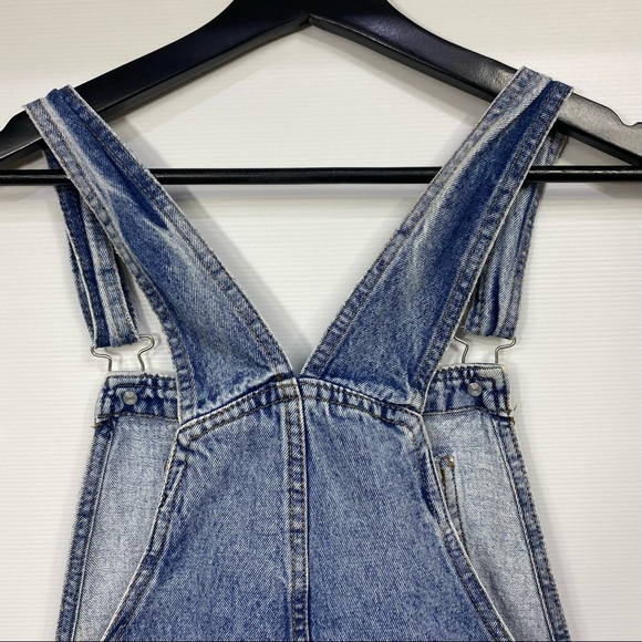 COTTON ON Blue Wash Demin Overalls Shorts Size 10 - Picture 6 of 13